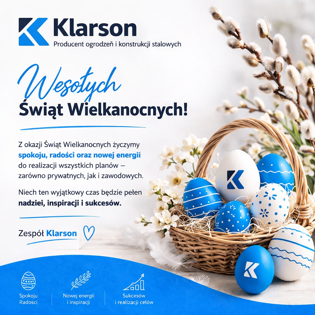 Życzenia Wielkanocne od Klarson producenta ogrodzeń